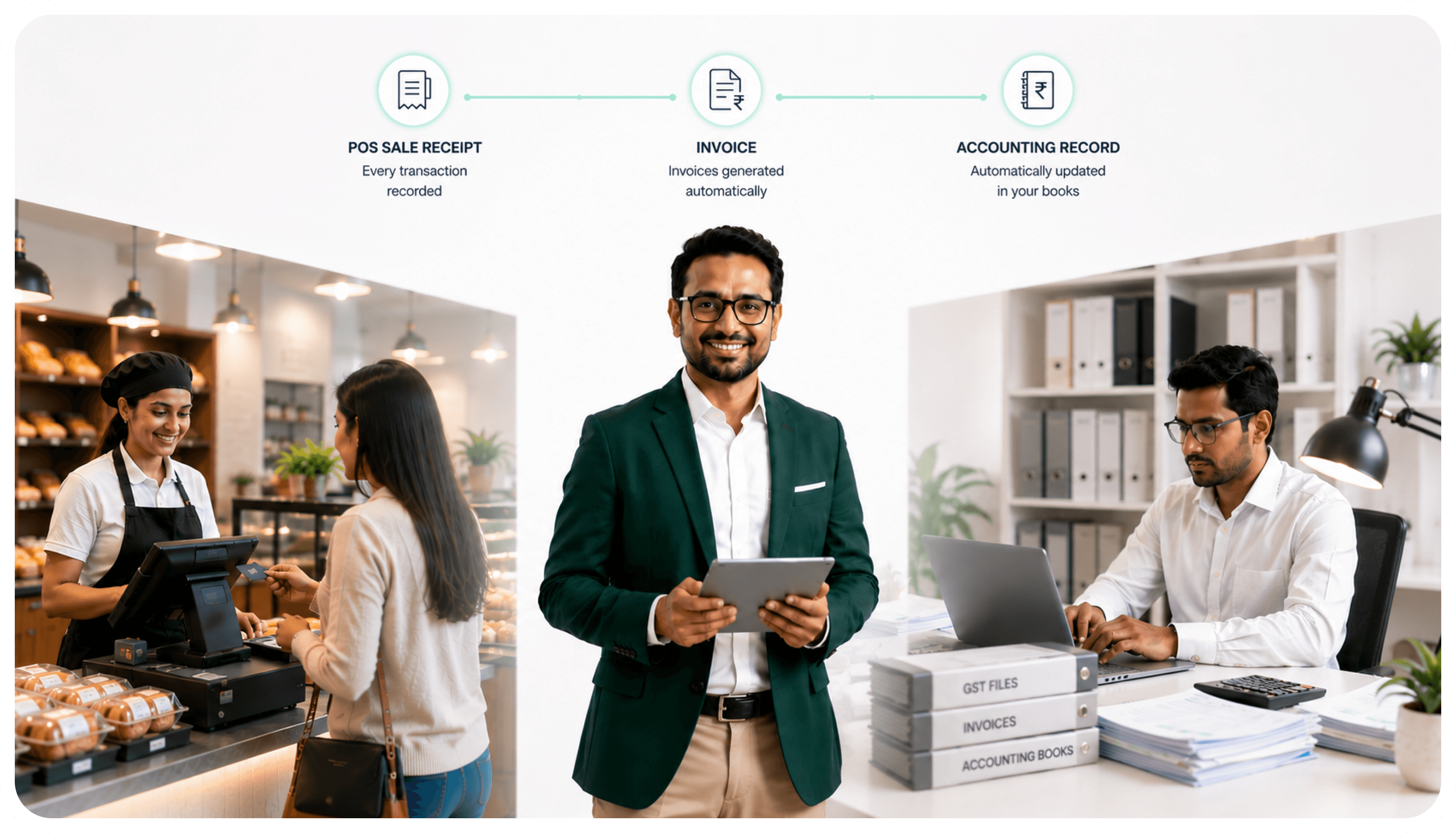 Rise POS Accounting – GST Billing, Invoicing & Books, Connected to Your POS