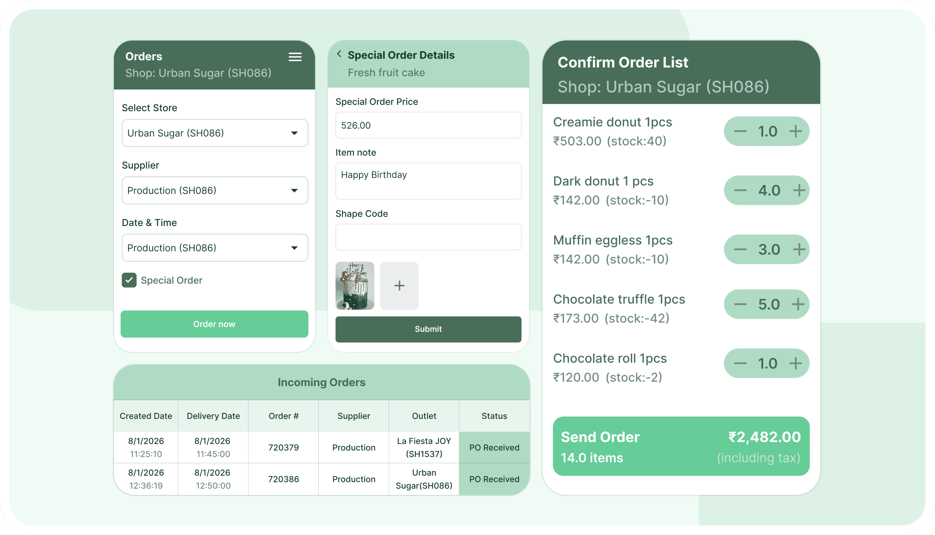 Bakery Inventory & Stock Ordering App