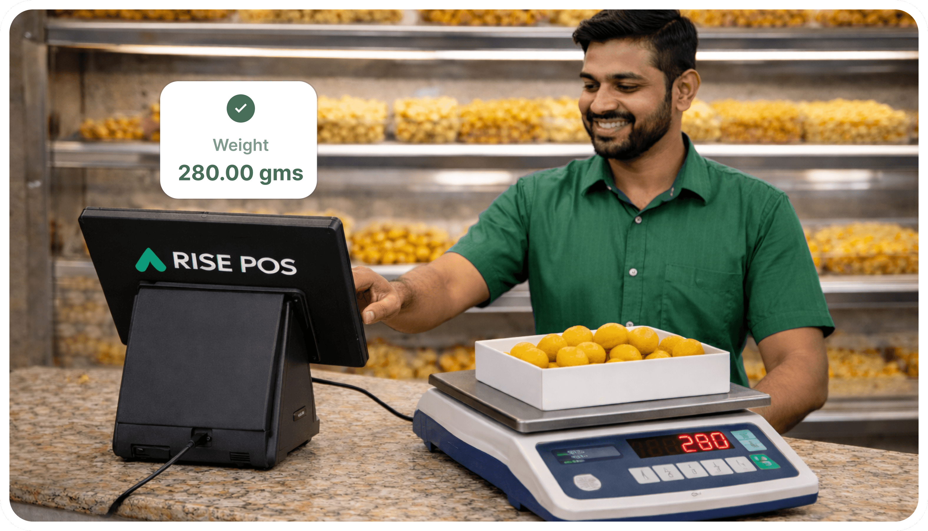 Weighing Scale Integration for Accurate Sweet Shop Billing