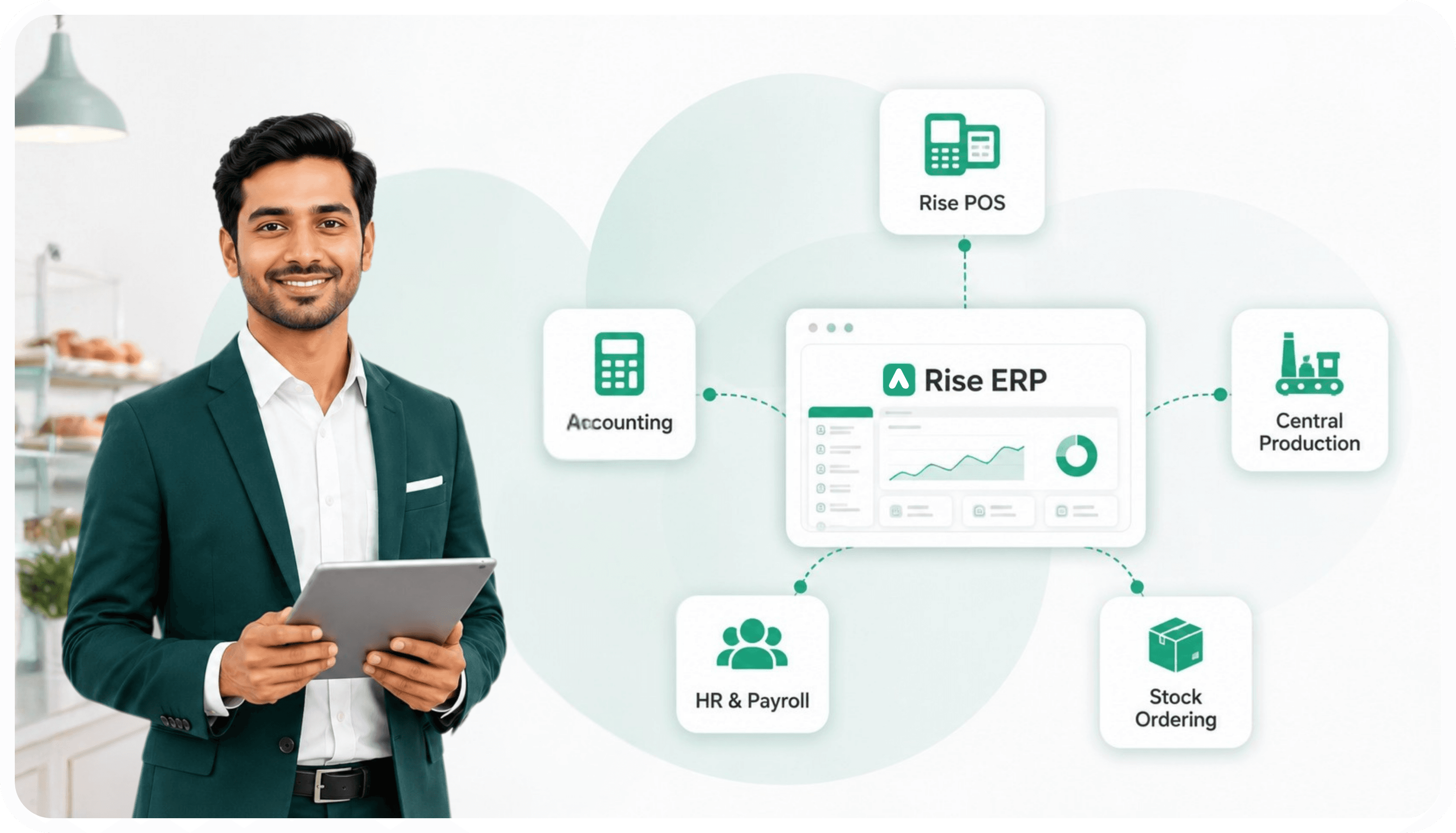 Rise ERP — connected bakery and restaurant ERP